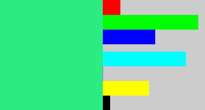Hex color #2cec81 - weird green