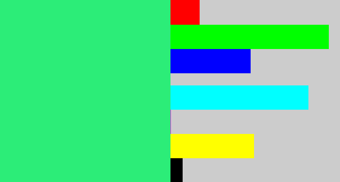 Hex color #2ced78 - weird green
