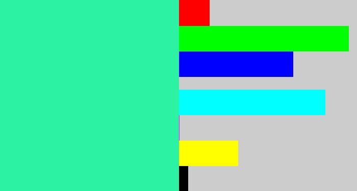 Hex color #2cf3a4 - greenish cyan