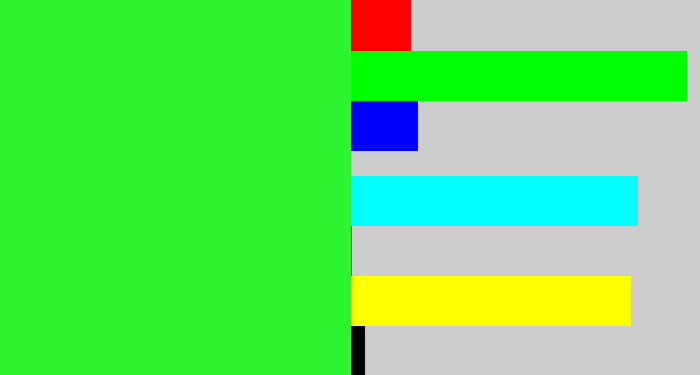 Hex color #2cf430 - hot green