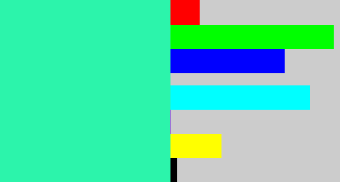 Hex color #2cf4ab - greenish cyan