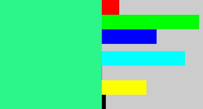 Hex color #2cf68a - wintergreen