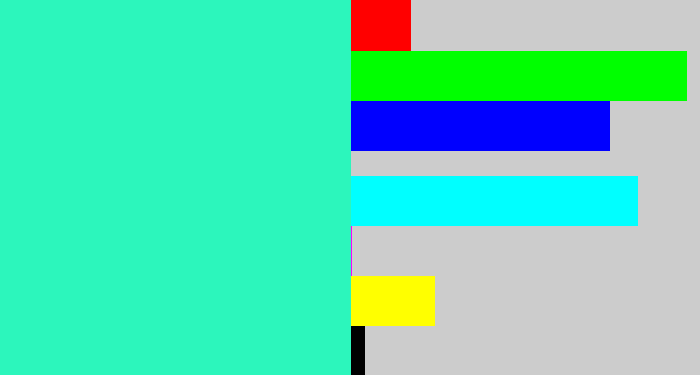 Hex color #2cf6bc - greenish cyan