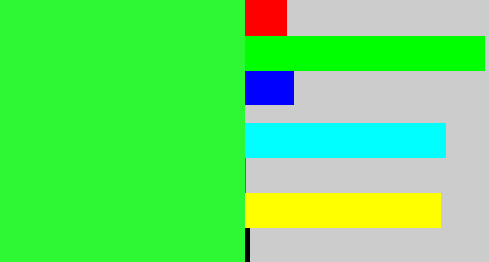 Hex color #2cf933 - hot green
