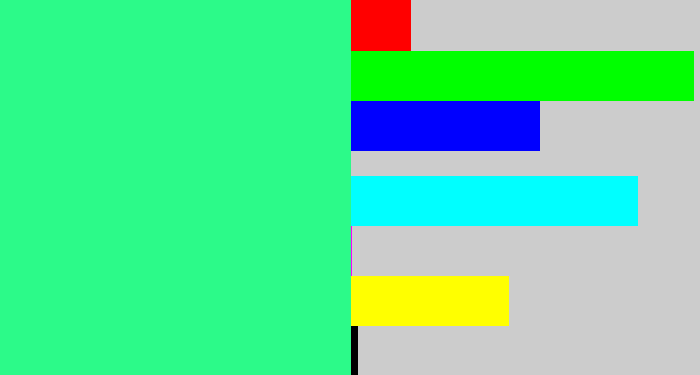 Hex color #2cfa89 - wintergreen