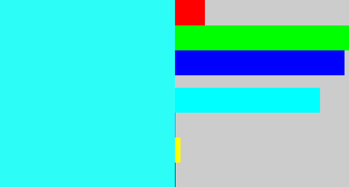 Hex color #2cfef7 - bright light blue