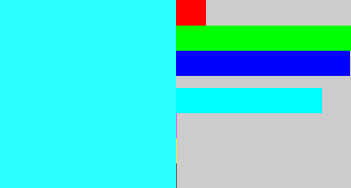 Hex color #2cfefd - bright light blue