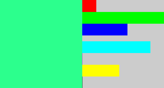 Hex color #2cff8d - wintergreen