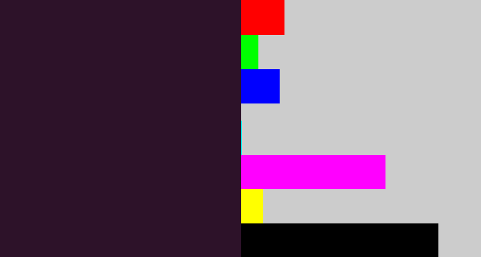 Hex color #2d1229 - eggplant