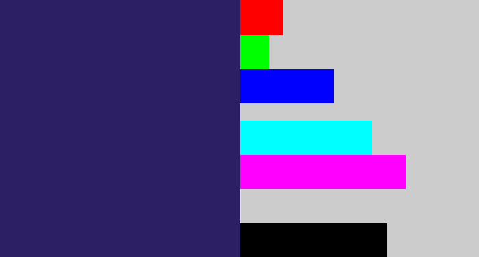 Hex color #2d1f64 - dark indigo