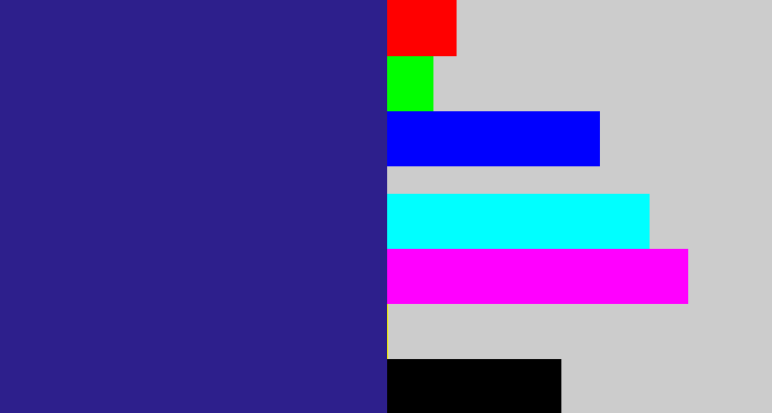 Hex color #2d1f8c - indigo