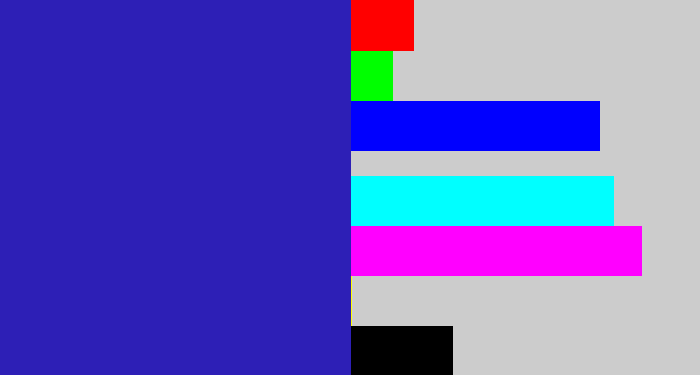 Hex color #2d1fb6 - indigo blue