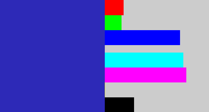 Hex color #2d29b7 - indigo blue