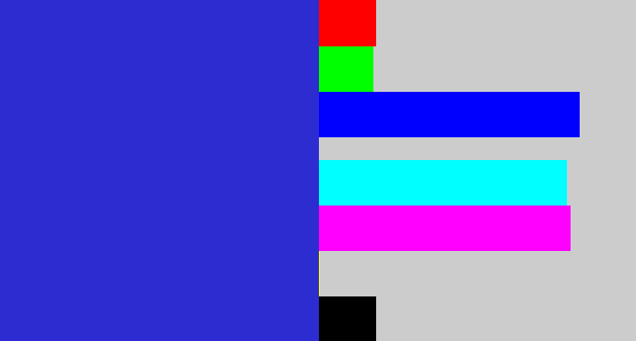 Hex color #2d2cd1 - blue blue