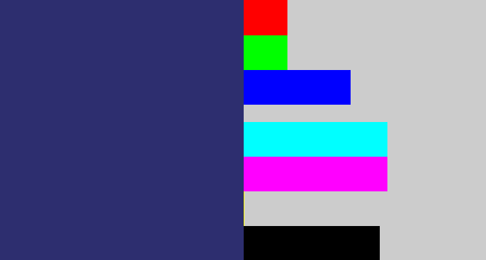Hex color #2d2e6f - dark slate blue