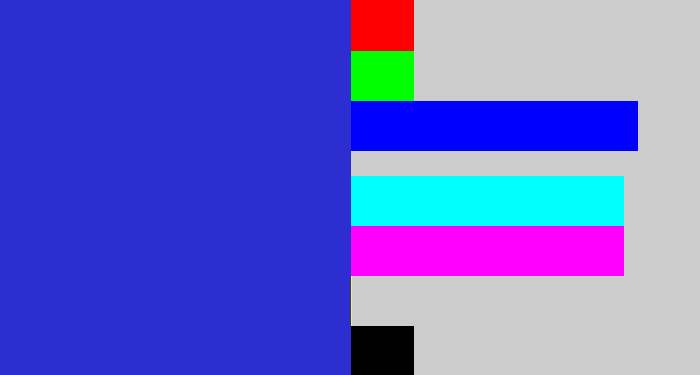 Hex color #2d2ed1 - blue blue