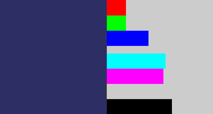 Hex color #2d2f64 - dark grey blue