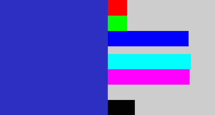 Hex color #2d2fc0 - blue blue