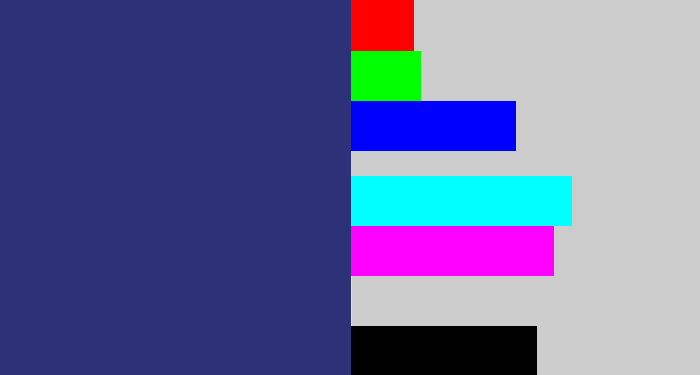Hex color #2d3278 - dark slate blue