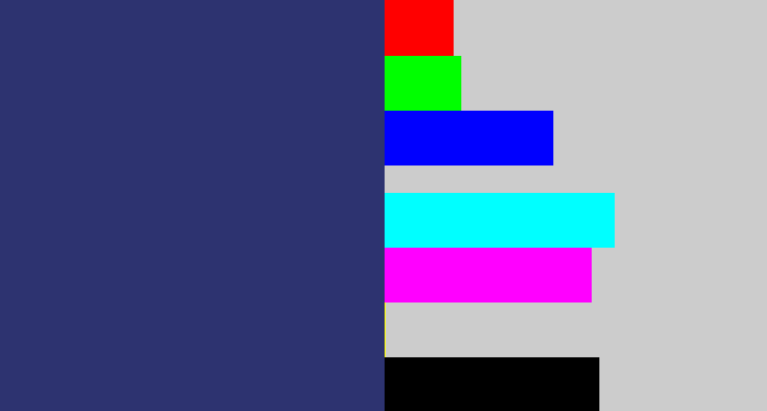 Hex color #2d3370 - dark slate blue