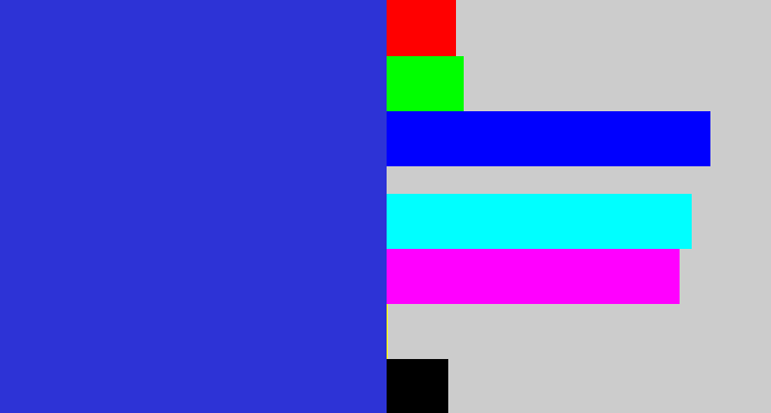 Hex color #2d33d6 - blue blue