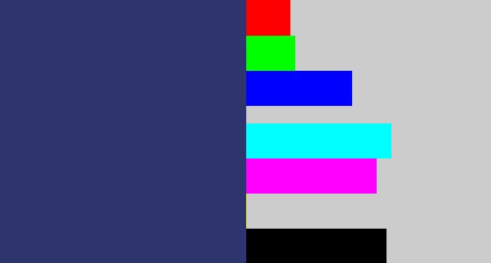 Hex color #2d346e - dark slate blue
