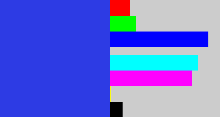 Hex color #2d3be4 - blue blue