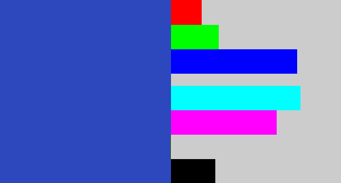 Hex color #2d48bd - blue blue