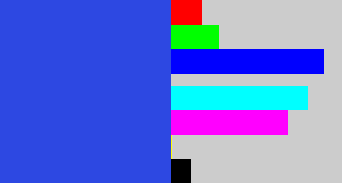 Hex color #2d48e2 - azul