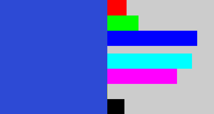 Hex color #2d4ad5 - blue blue