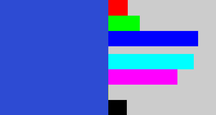 Hex color #2d4bd3 - blue blue