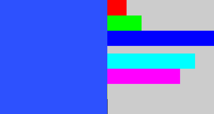 Hex color #2d51fe - azul