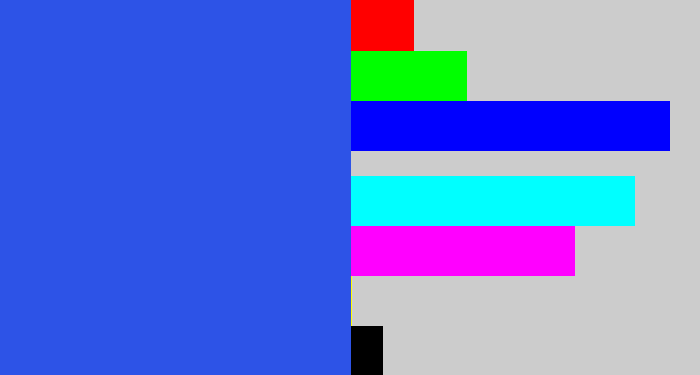 Hex color #2d53e7 - azul