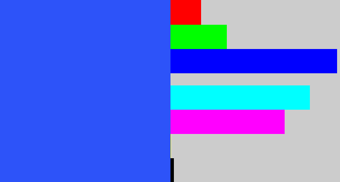 Hex color #2d53f9 - azul