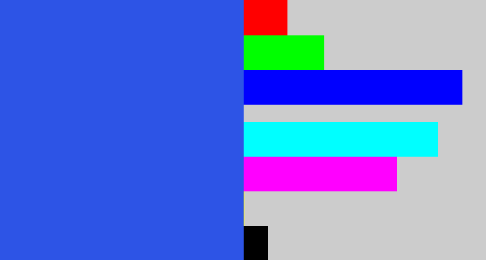 Hex color #2d54e6 - azul