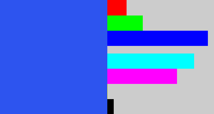 Hex color #2d54ef - azul