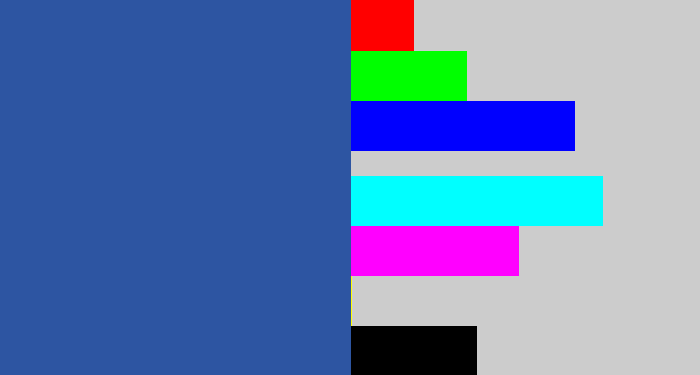 Hex color #2d55a2 - denim blue