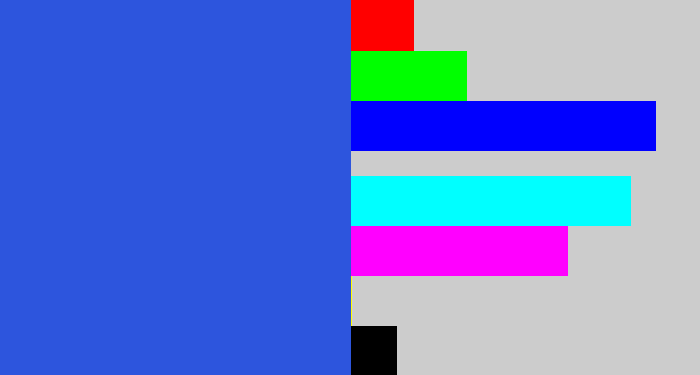 Hex color #2d55dd - azul