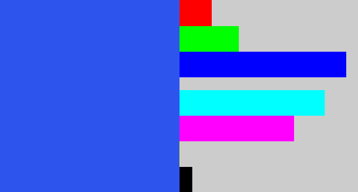 Hex color #2d55ed - azul