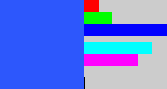 Hex color #2d57fc - azul