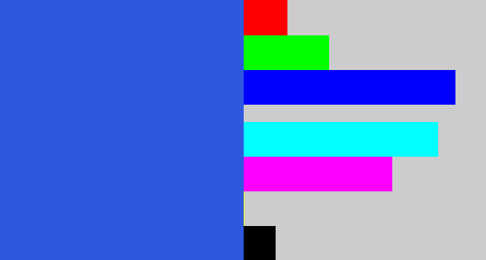 Hex color #2d58df - azul