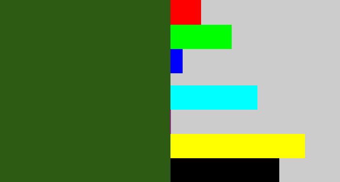 Hex color #2d5b13 - navy green