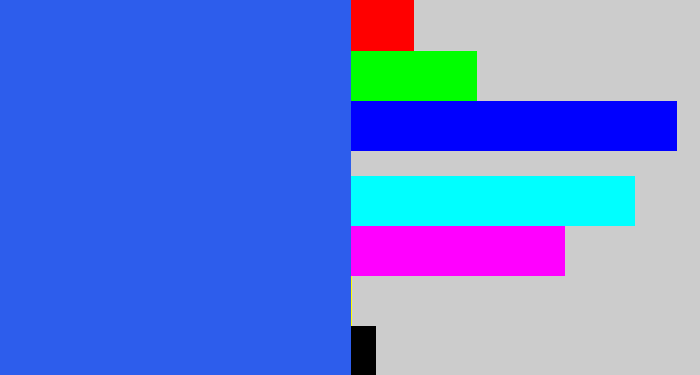 Hex color #2d5dec - azul