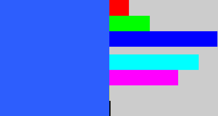 Hex color #2d5efd - azul