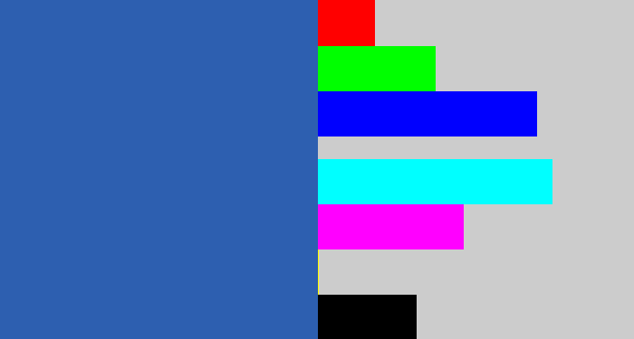 Hex color #2d5fb0 - mid blue