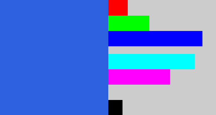 Hex color #2d61df - azul