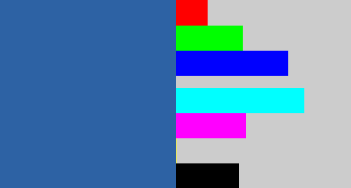 Hex color #2d62a4 - mid blue