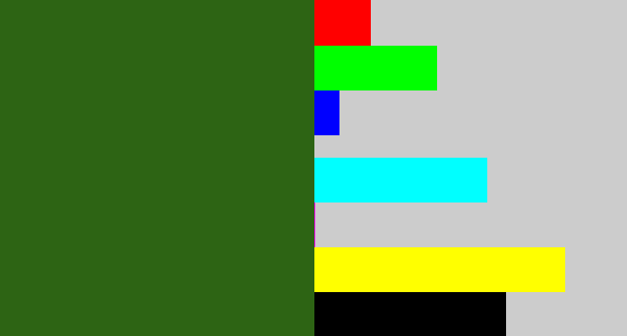 Hex color #2d6414 - navy green