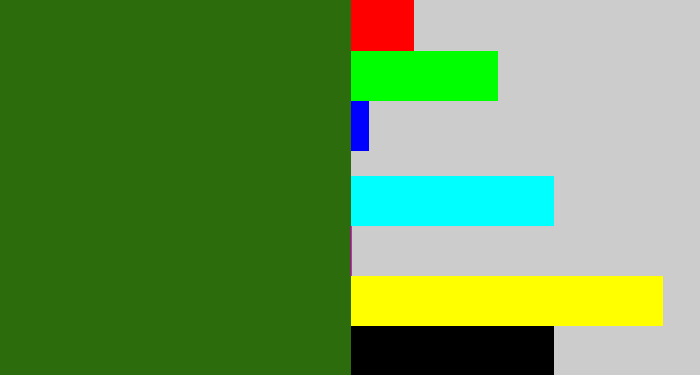 Hex color #2d6c0c - tree green