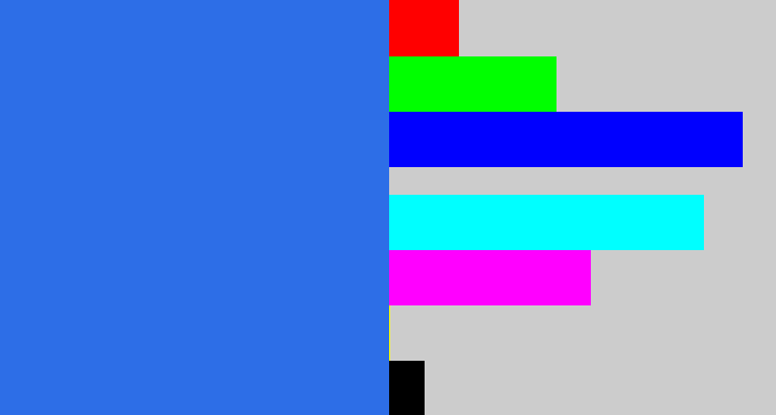 Hex color #2d6ee7 - azul